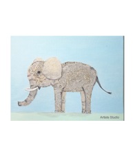 Load image into Gallery viewer, Animal Collage T-shirts 2105W Kids Fine Jersey Short Sleeve T-Shirt (White / 6yrs)