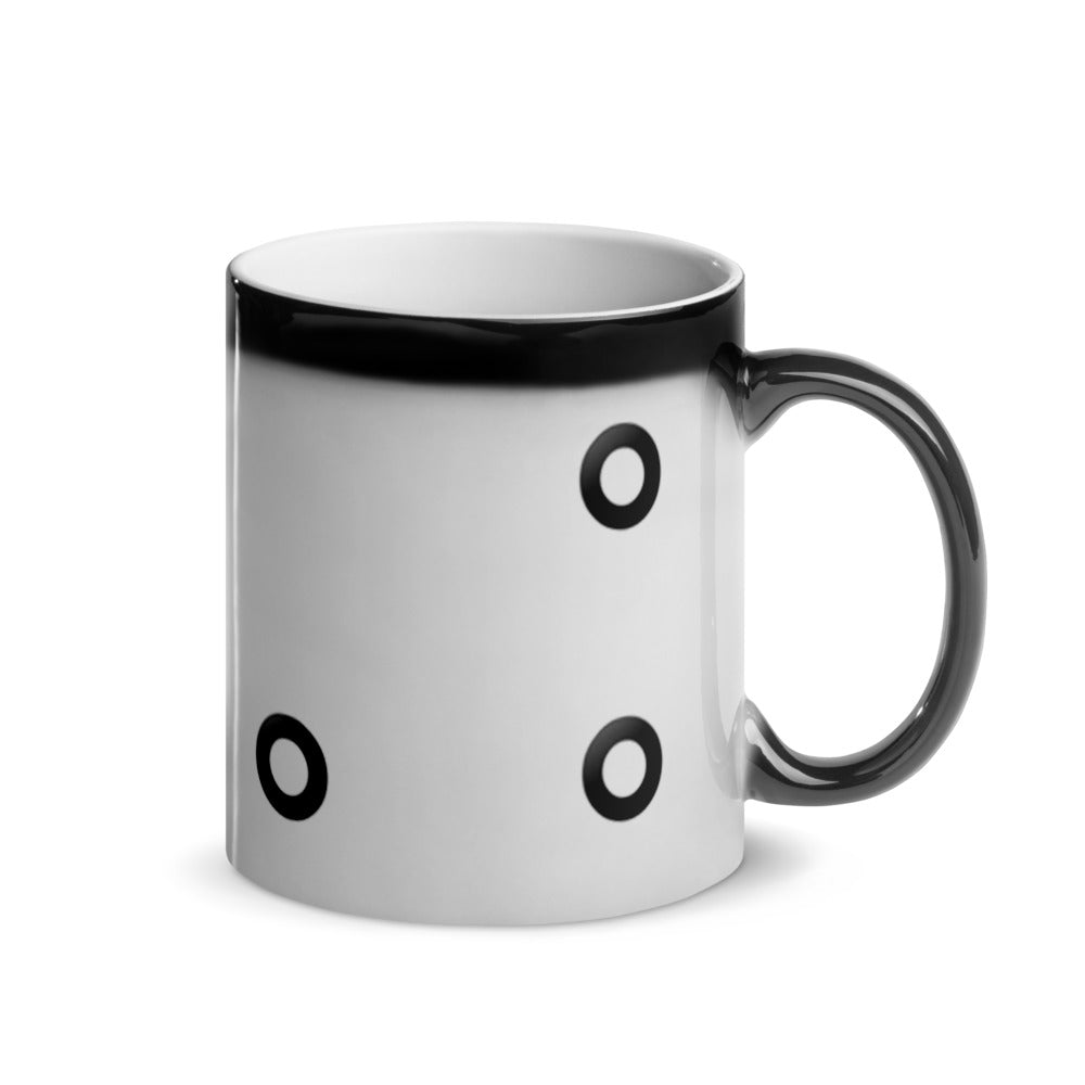 Glossy Black O-Ring Magic Mug 11oz